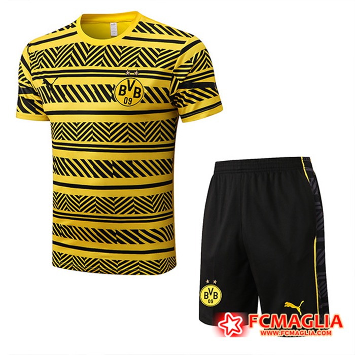 T Shirt Allenamento + Pantaloncini Dortmund Giallo/Nero 2022/2023