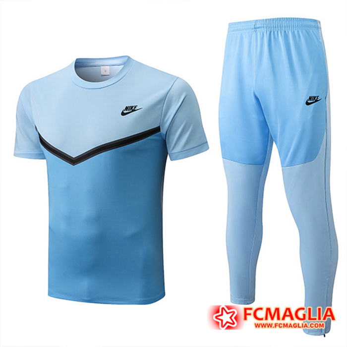 T Shirt Allenamento + Pantaloni Nike Blu 2022/2023
