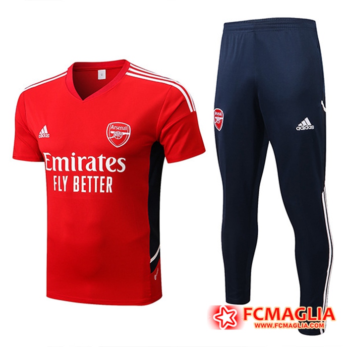 T Shirt Allenamento + Pantaloni Arsenal Rosso 2022/2023