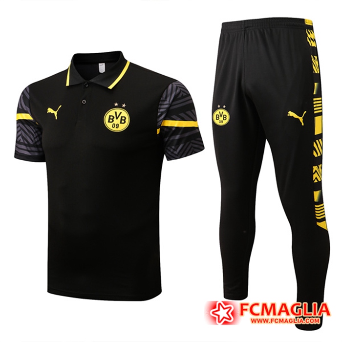 Kit Maglia Polo Dortmund BVB Nero 2022/2023