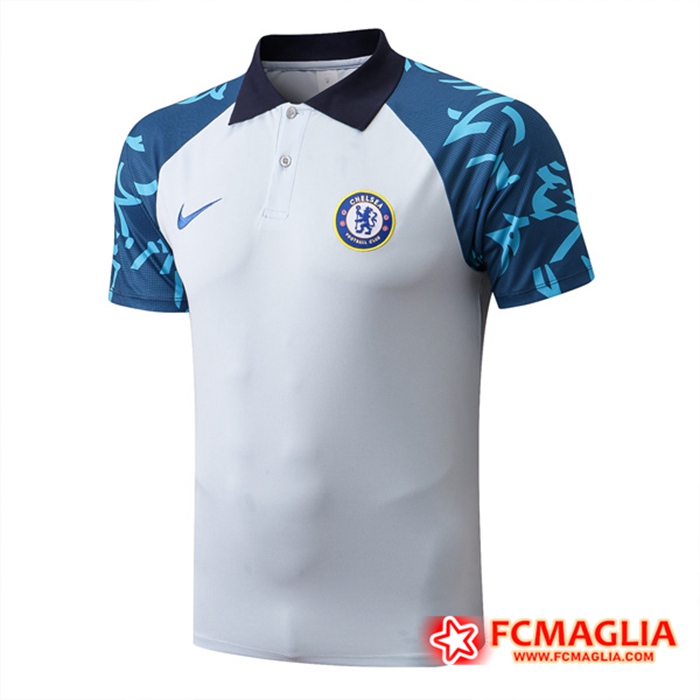 Maglia Polo FC Chelsea Bianco/Blu 2022/2023