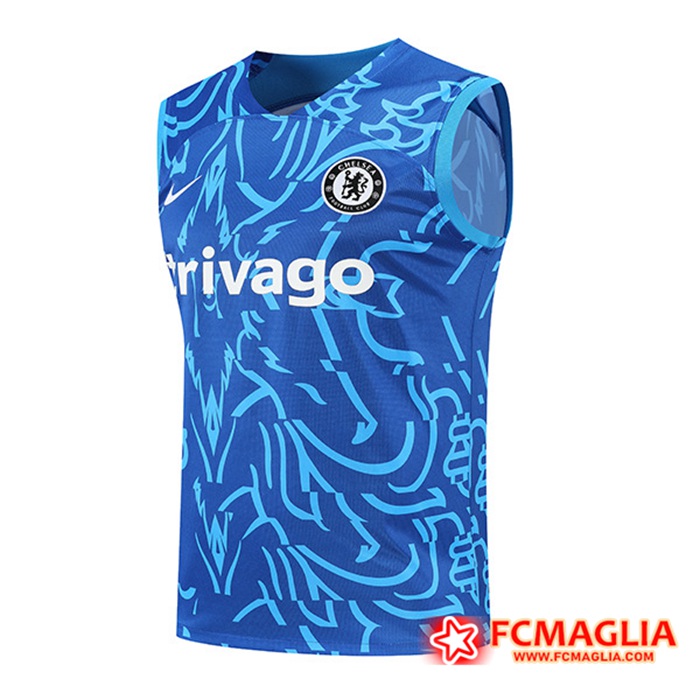 Canotta Allenamento FC Chelsea Pattern Blu 2022/2023
