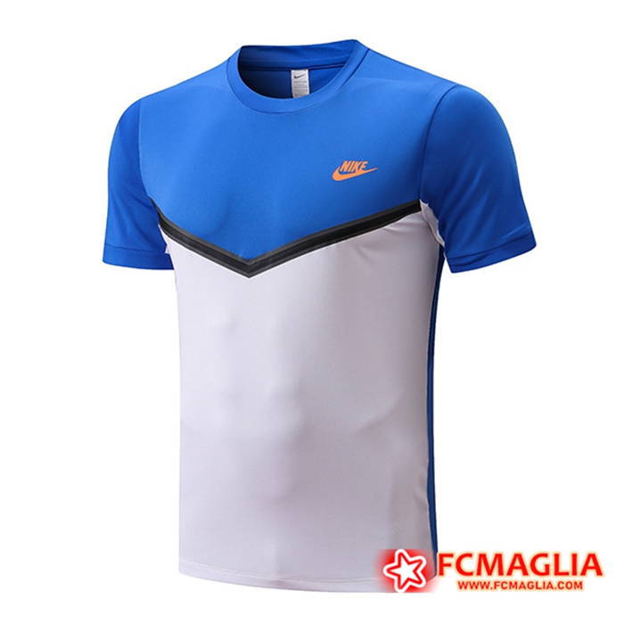 T Shirt Allenamento Nike Bianco/Blu 2022/2023