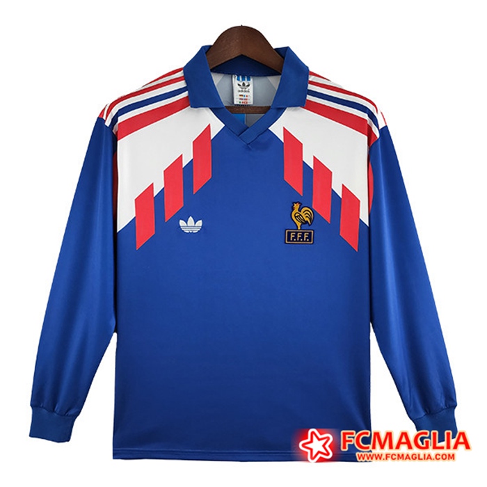 Maglie Calcio Francia Retro Prima Manica Lunga 1988/1990