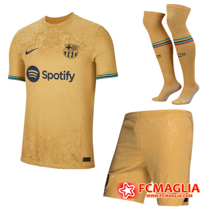 Kit Maglia FC Barcellona Seconda (Pantaloncini + Calzini) 2022/2023