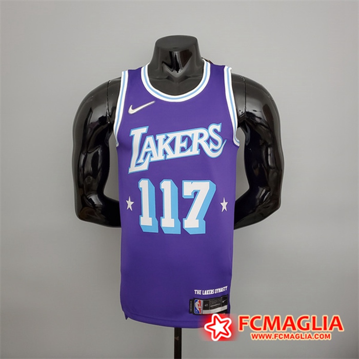 Maglia Los Angeles Lakers (Chief #117) Viola 75th Anniversary X-BOX Co-branded