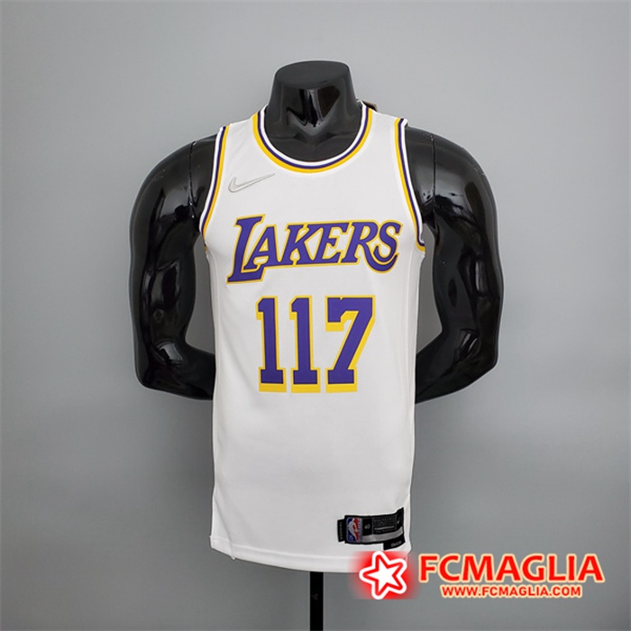 Maglia Los Angeles Lakers (Chief #117) Bianco 75th Anniversary X-BOX Joint