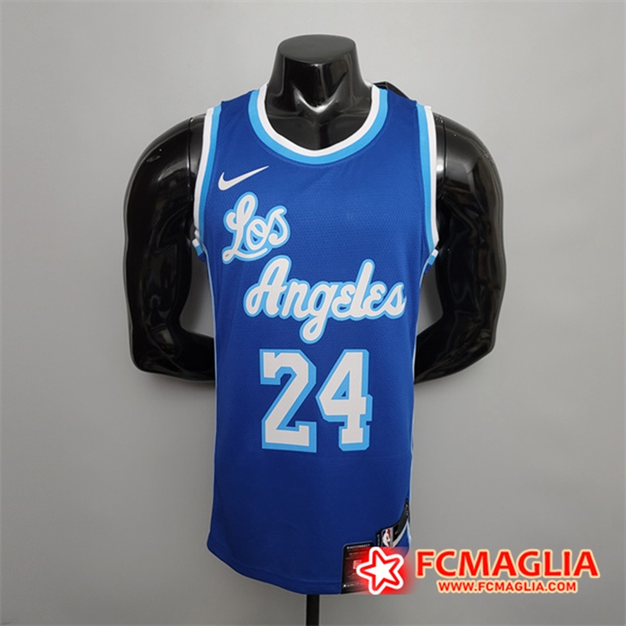 Maglia Los Angeles Lakers (Bryant #24) Blu Retro Night