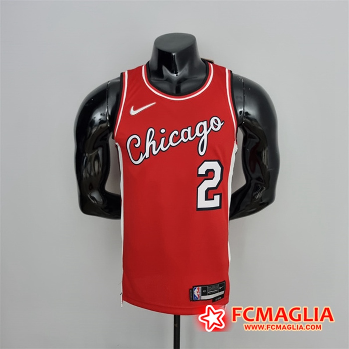 Maglia Chicago Bulls (Ball #2) Rosso 75th Anniversary City Edition