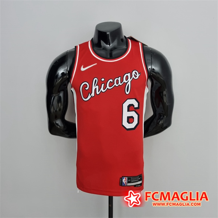 Maglia Chicago Bulls (Caruso #6) Rosso 75th Anniversary City Edition