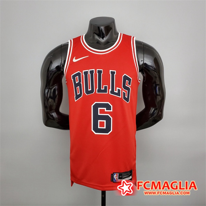 Maglia Chicago Bulls (Caruso #6) Rosso 75th Anniversary