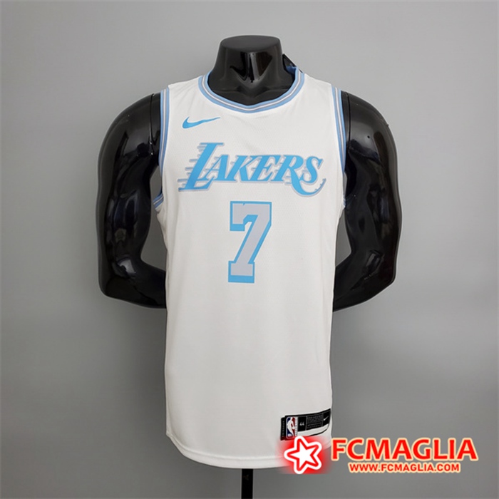 Maglia Los Angeles Lakers (Anthony #7) 2021 Retro Bianco