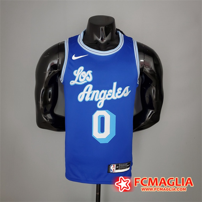 Maglia Los Angeles Lakers (Kuzma #0) 2021 Retro Blu