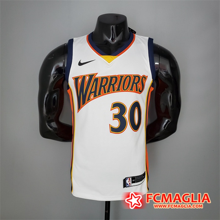 Maglia Golden State Warriors (Curry #30) Bianco Recrue