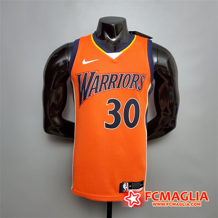 Nuova Maglia Golden State Warriors (Curry #30) Arancia