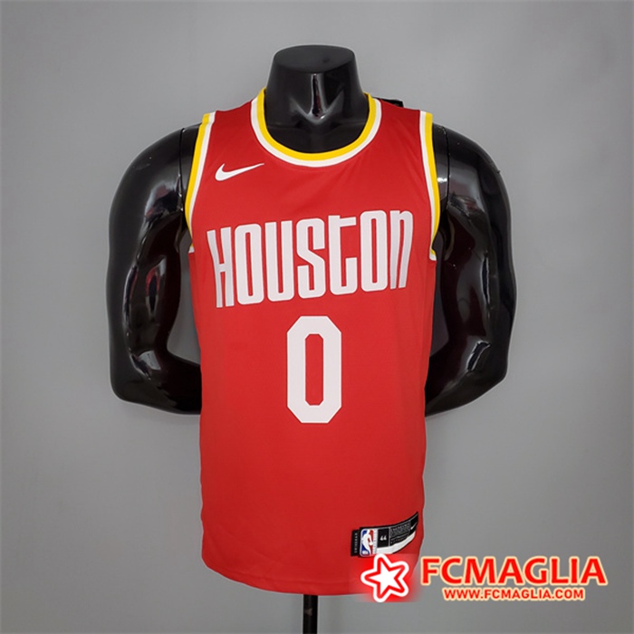 Maglia Houston Rockets (Westbrook #0) Retro Rosso