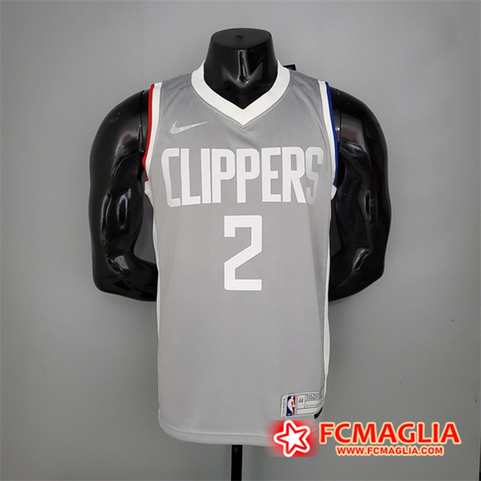 Maglia Los Angeles Clippers (Leonard #2) 2021 Grigio Bonus Edition