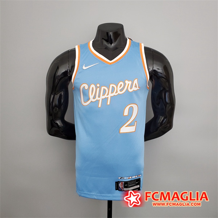 Maglia Los Angeles Clippers (Leonard #2) 2022 Season Blu City Edition
