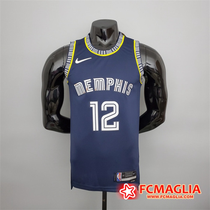 Maglia Memphis Grizzlies (Morant #12) 2022 Season Blu Royal City Edition