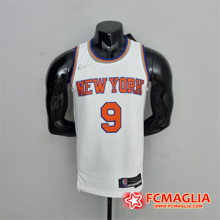 Maglia New York Knicks (Barrett #17) Bianco 75th Anniversary