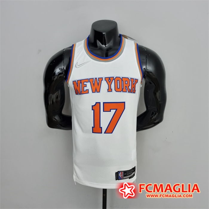 Maglia New York Knicks (Lin #17) Bianco 75th Anniversary
