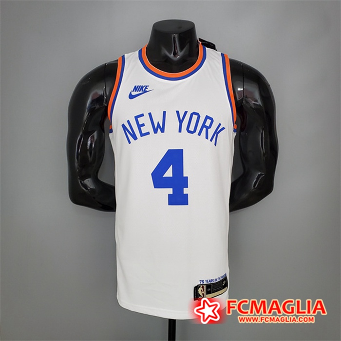 Maglia New York Knicks (Rosa #4) Bianco 75th Anniversary