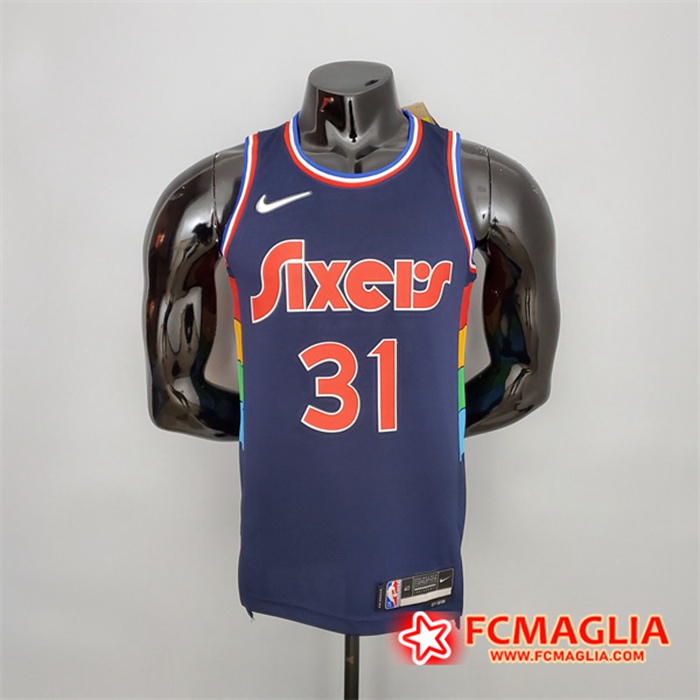 Maglia Philadelphia 76ers (Curry #31) 2022 Blu Royal
