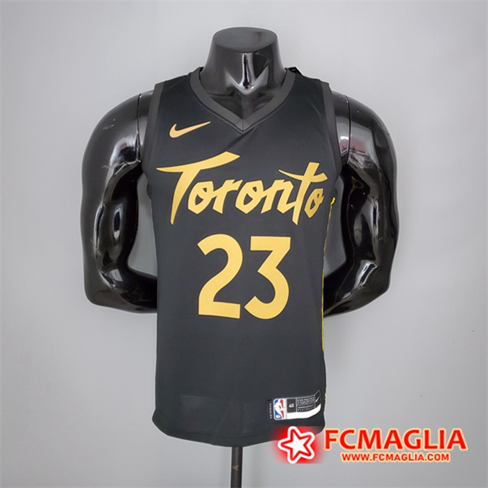Maglia Toronto Raptors (Vanvleet #23) 2021 Season Nero Gold