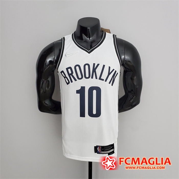 Maglia Brooklyn Nets (Simmons #10) Bianco 75th Anniversary