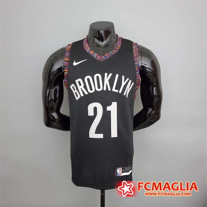 Maglia Brooklyn Nets (Brooklyn #21) Nero City Version