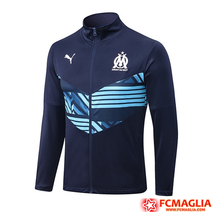 Giacca Calcio Marsiglia blu navy 2022/2023