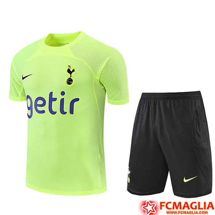 Kit Maglia Allenamento + Pantaloncini Tottenham Hotspur Verde 2022/2023