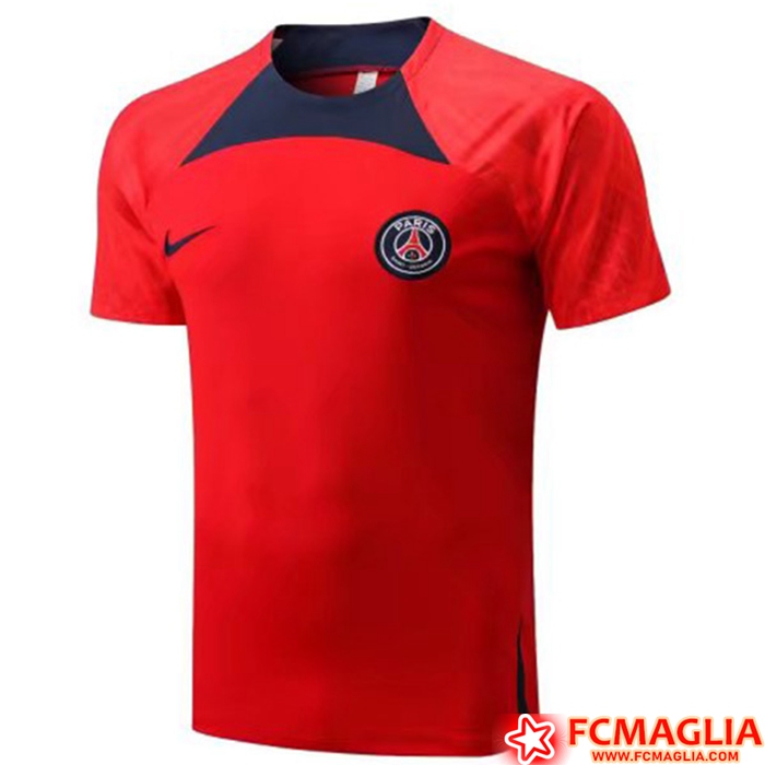 T Shirt Allenamento PSG Rosso/Nero 2022/2023