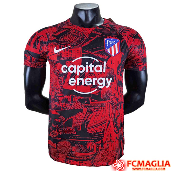 T Shirt Allenamento Atletico Madrid Rosso/Nero 2022/2023