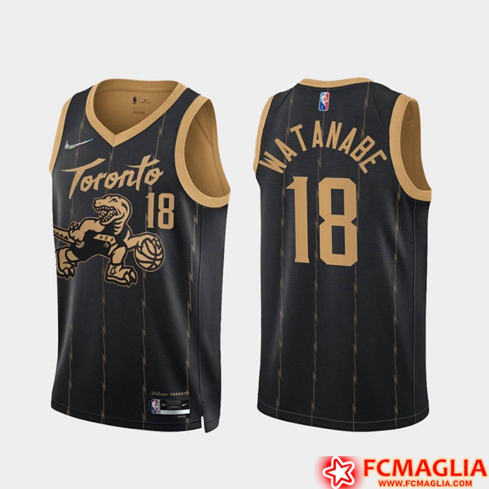 Maglia Toronto Raptors (WATANABE #18) Nero