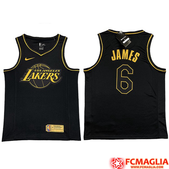 Maglia Los Angeles Lakers (JAMES #6) Nero