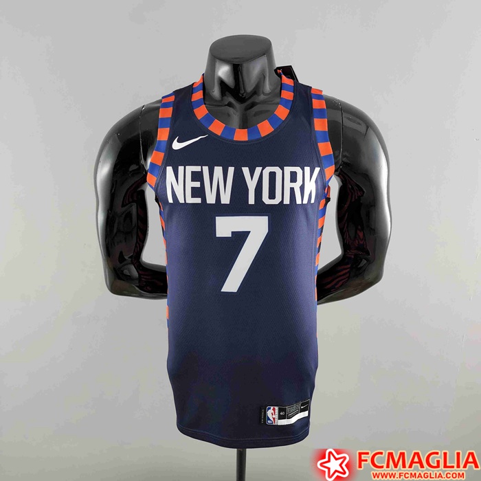 Maglia New York Knicks (ANTHONY #7) Blu Scuro Striped