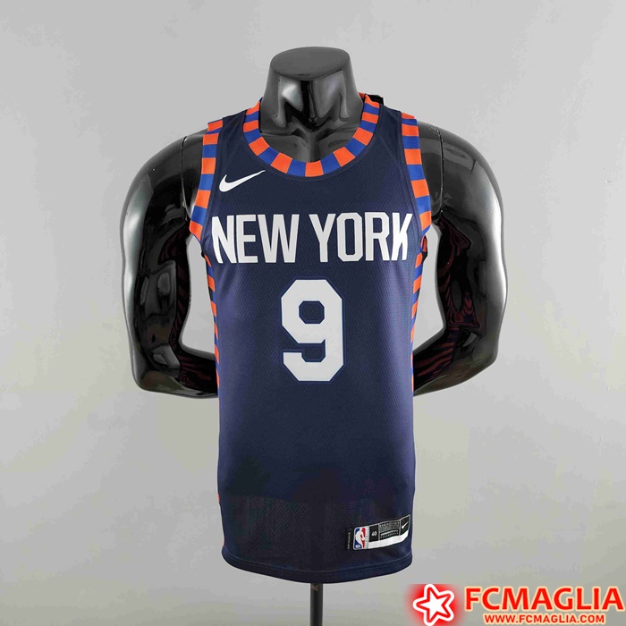 Maglia New York Knicks (BARRETT #9) Blu Scuro Striped