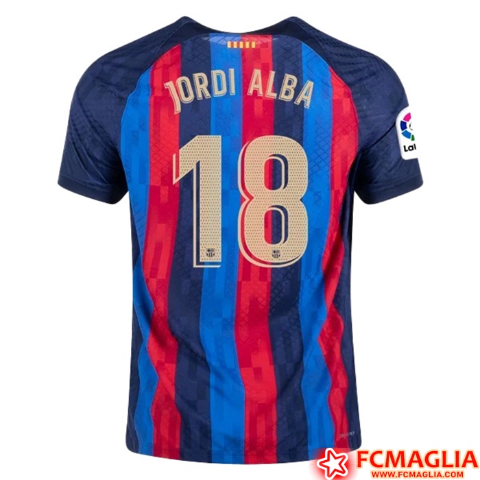 Maglie Calcio FC Barcellona (JORDI ALBA #18) 2022/23 Prima