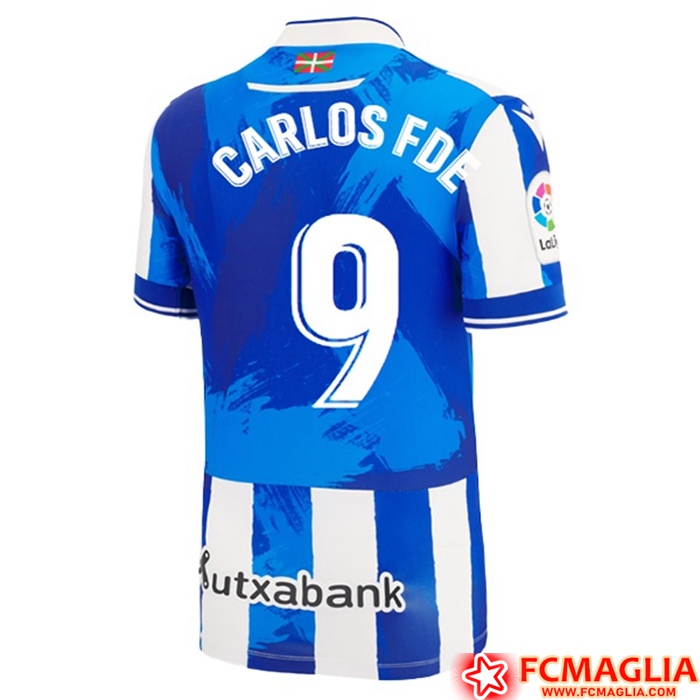 Maglie Calcio Real Sociedad (CARLOS FDEZ #9) 2022/23 Prima