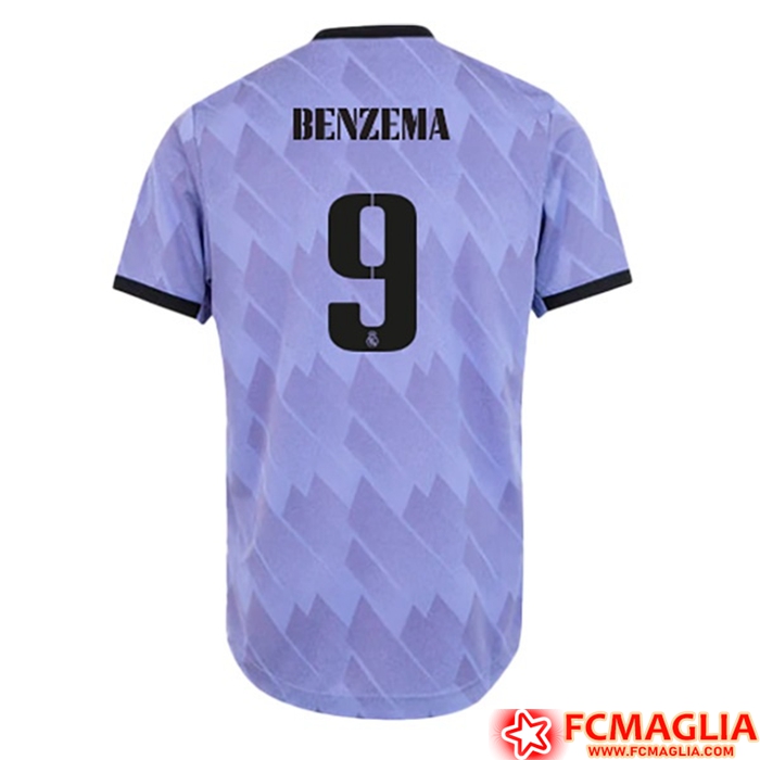 Maglie Calcio Real Madrid (BENZEMA #9) 2022/23 Seconda
