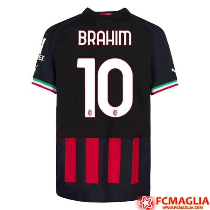Maglie Calcio AC Milan (BRAHIM #10) 2022/23 Prima