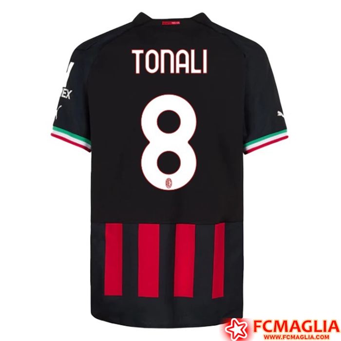 Maglie Calcio AC Milan (TONALI #8) 2022/23 Prima