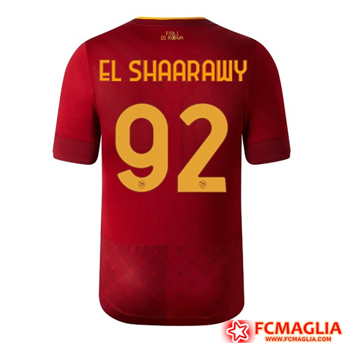 Maglie Calcio AS Roma (EL SHAARAWY #92) 2022/23 Prima