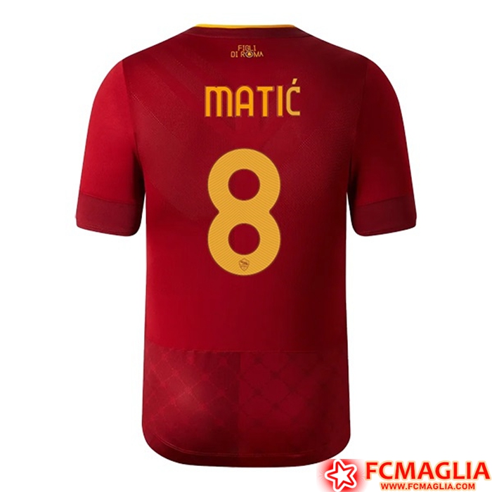 Maglie Calcio AS Roma (MATIĆ #8) 2022/23 Prima