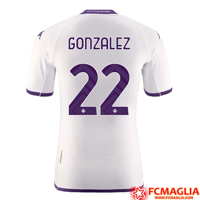 Maglie Calcio ACF Fiorentina (GONZALEZ #22) 2022/23 Seconda