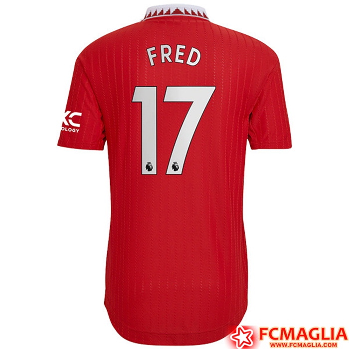 Maglie Calcio Manchester United (FRED #17) 2022/23 Prima