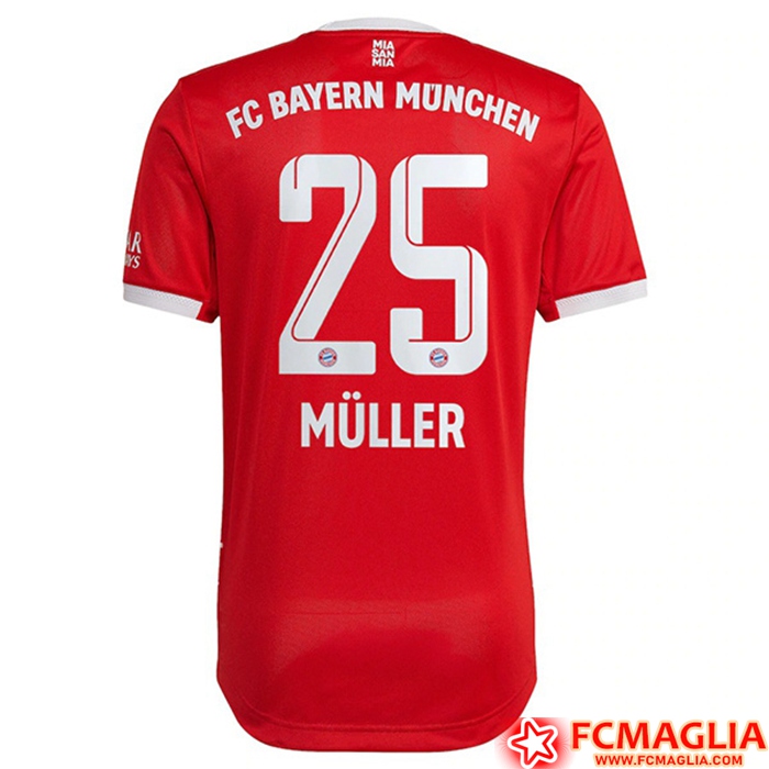 Maglie Calcio Bayern Monaco (MÜLLER #25) 2022/23 Prima