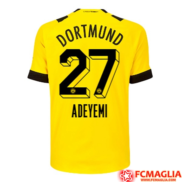 Maglie Calcio Dortmund BVB (ADEYEMI #27) 2022/23 Prima