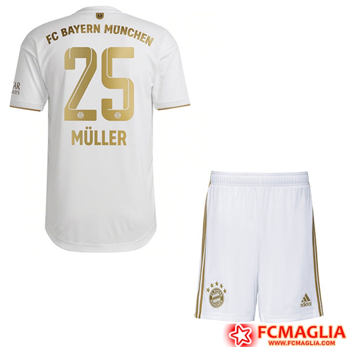 Maglie Calcio Bayern Monaco (MÜLLER #25) Bambino Seconda 2022/23